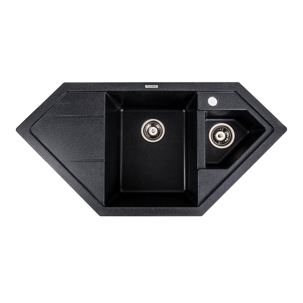 Гранітна мийка для кухні Platinum 9950 PANDORA матовий Карбон Гранітна мийка для кухні Platinum 9950 PANDORA матовий Карбон