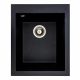 Гранитная мойка для кухни Platinum 4150 SOKIL матовая (черный металлик) Гранитная мойка для кухни Platinum 4150 SOKIL матовая (черный металлик)