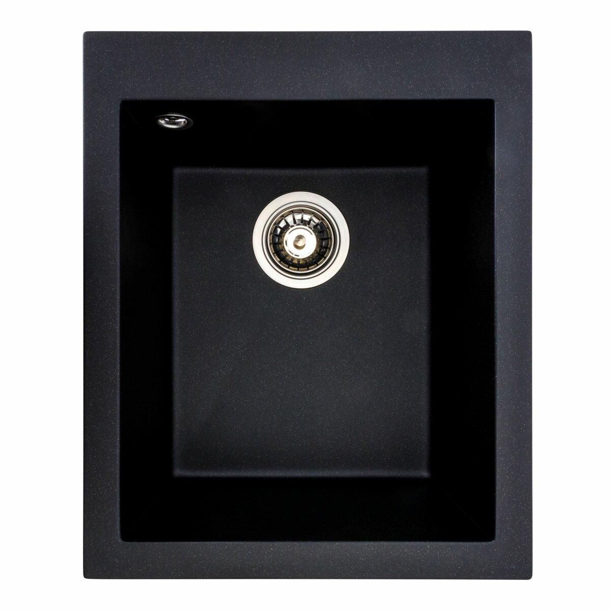 Гранитная мойка для кухни Platinum 4150 SOKIL матовая (черный металлик) Гранитная мойка для кухни Platinum 4150 SOKIL матовая (черный металлик)
