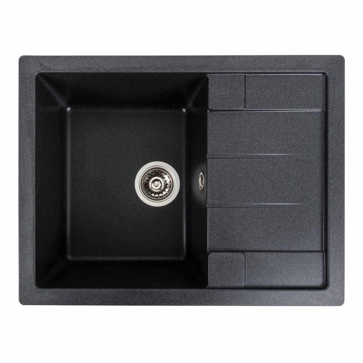 Гранітна мийка для кухні Platinum 6550 INTENSO матовий Карбон Гранітна мийка для кухні Platinum 6550 INTENSO матовий Карбон