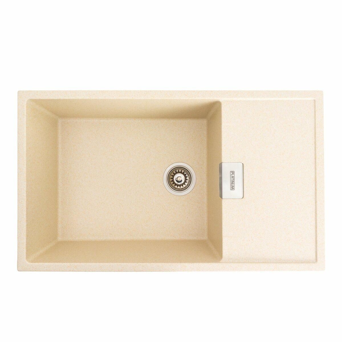 Гранітна мийка для кухні Platinum 8650 DIAMOND матова (пісок) Гранітна мийка для кухні Platinum 8650 DIAMOND матова (пісок)
