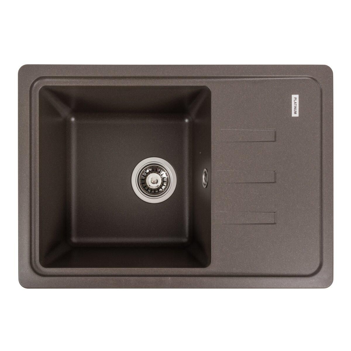 Гранітна мийка для кухні Platinum 6243 LIANA матова Темна скеля Гранітна мийка для кухні Platinum 6243 LIANA матова Темна скеля