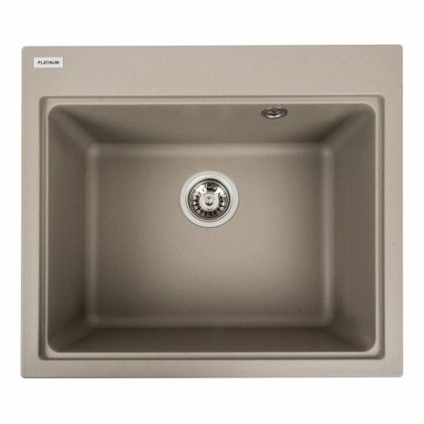 Гранитная мойка для кухни Platinum 5852 VESTA матовый Титан