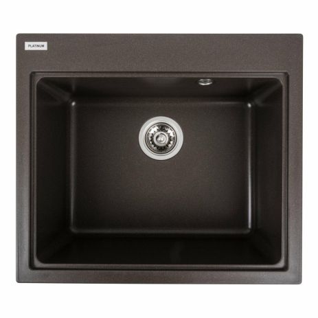Гранитная мойка для кухни Platinum 5852 VESTA матовая Темная скала Гранитная мойка для кухни Platinum 5852 VESTA матовая Темная скала