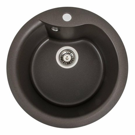 Гранітна мийка для кухні Platinum 480 TURAS матова Темна скеля Гранітна мийка для кухні Platinum 480 TURAS матова Темна скеля