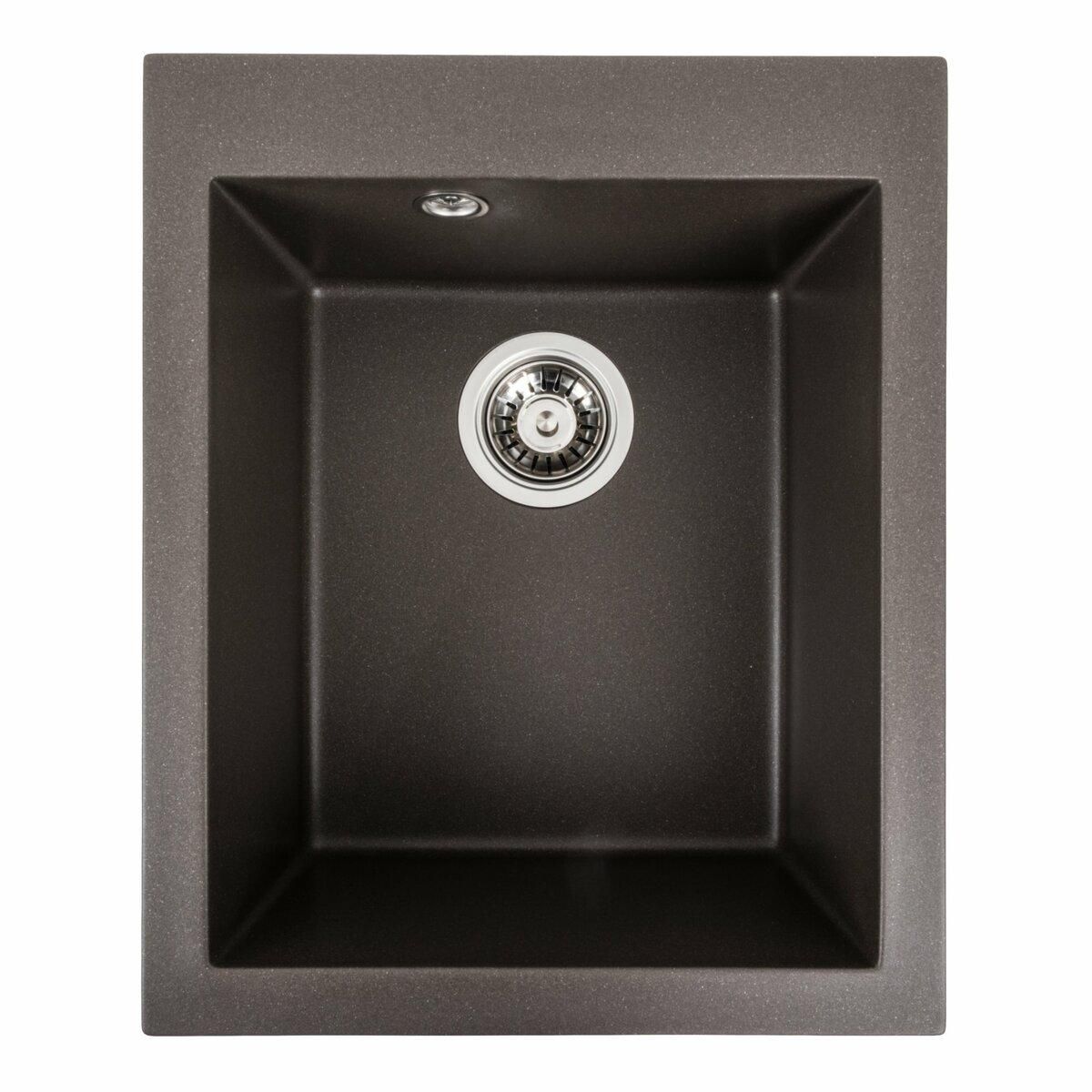 Гранитная мойка для кухни Platinum 4150 SOKIL матовая Темная скала Гранитная мойка для кухни Platinum 4150 SOKIL матовая Темная скала