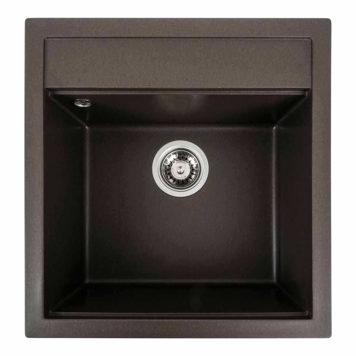 Гранитная мойка для кухни Platinum 5149 FIESTA матовая Темная скала Гранитная мойка для кухни Platinum 5149 FIESTA матовая Темная скала