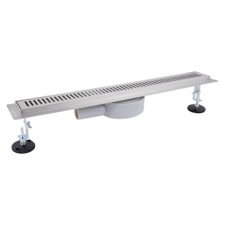 Трап із неіржавкої сталі Qtap Scorpio FA600 лінійний із сухим закривом і поворотним сифоном