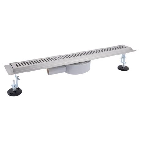 Трап із неіржавкої сталі Qtap Scorpio FA800 лінійний із сухим закривом і поворотним сифоном