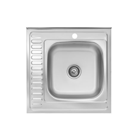 Кухонна мийка накладна Kroner KRP Satin — 6060R (0.6 мм) Кухонна мийка накладна Kroner KRP Satin — 6060R (0.6 мм)