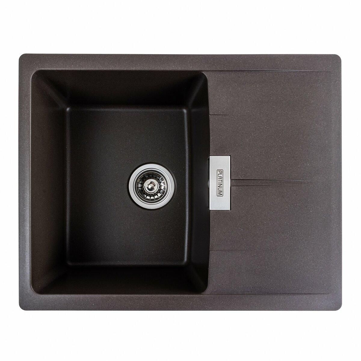 Гранітна мийка для кухні Platinum 6250 ZIRKONE матова Темна скеля Гранітна мийка для кухні Platinum 6250 ZIRKONE матова Темна скеля