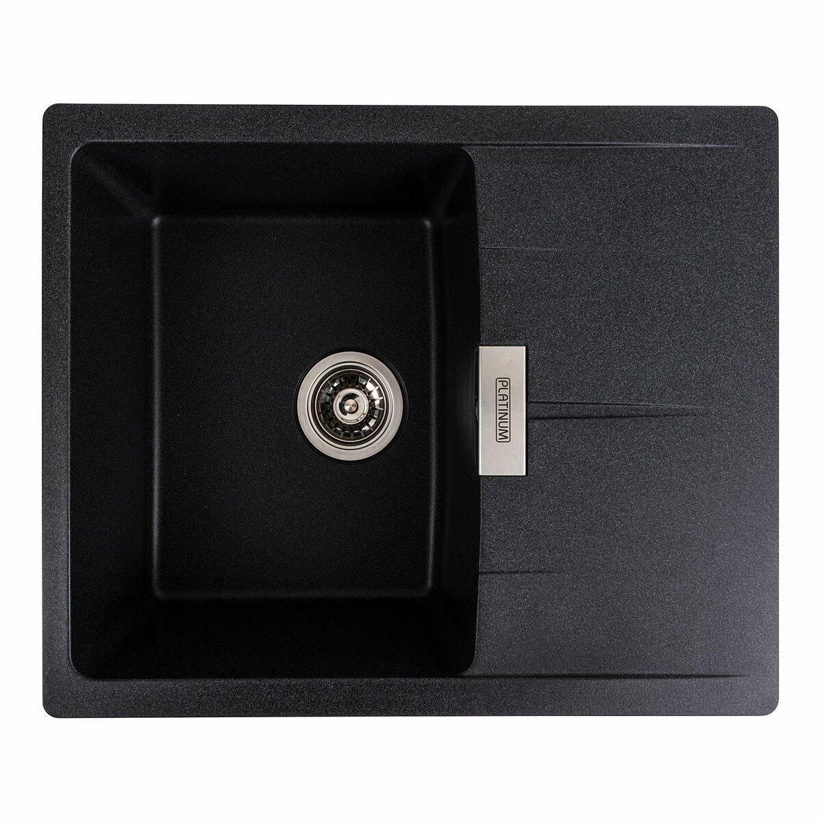 Гранитная мойка для кухни Platinum 6250 ZIRKONE матовый карбон Гранитная мойка для кухни Platinum 6250 ZIRKONE матовый карбон