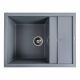 Гранитная мойка для кухни Platinum 6550 LOTOS матовый серый металлик Гранитная мойка для кухни Platinum 6550 LOTOS матовый серый металлик