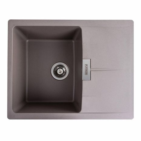 Гранітна мийка для кухні Platinum 6250 ZIRKONE матова Дюна