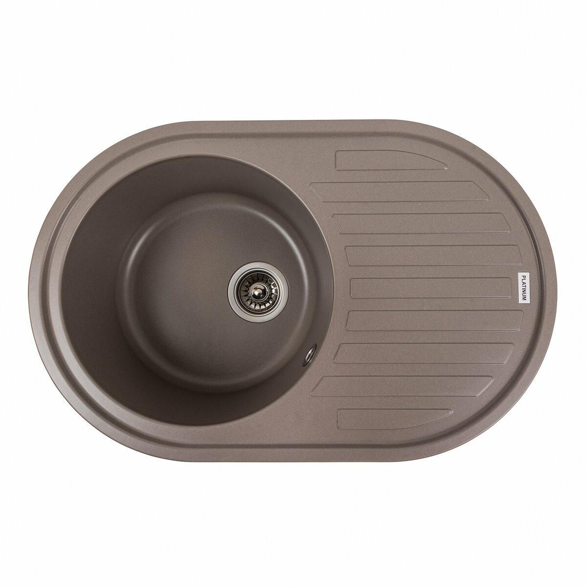 Гранітна мийка для кухні Platinum 7750 LIRA матова Дюна Гранітна мийка для кухні Platinum 7750 LIRA матова Дюна