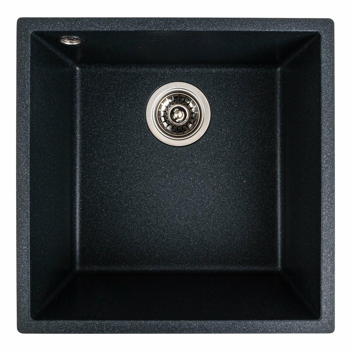 Гранитная мойка для кухни Platinum 4040 RUBA матовый антрацит Гранитная мойка для кухни Platinum 4040 RUBA матовый антрацит