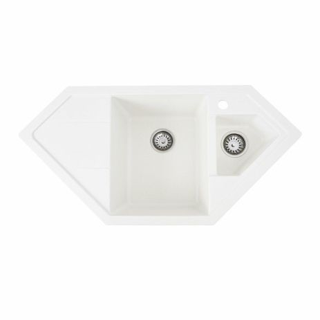 Гранитная мойка для кухни Platinum 9950 PANDORA матовая Белоснежная Гранитная мойка для кухни Platinum 9950 PANDORA матовая Белоснежная