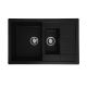 Черная матовая гранитная мойка для кухни VALESO TOSKANA 7850W