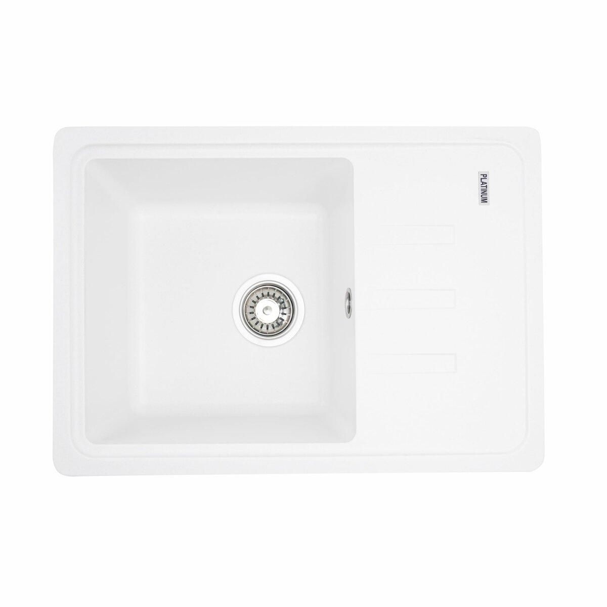 Гранитная мойка для кухни Platinum 6243 LIANA матовая Белоснежная Гранитная мойка для кухни Platinum 6243 LIANA матовая Белоснежная