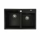 Гранитная мойка для кухни Platinum 7850 HARMONY матовая Черная Гранитная мойка для кухни Platinum 7850 HARMONY матовая Черная