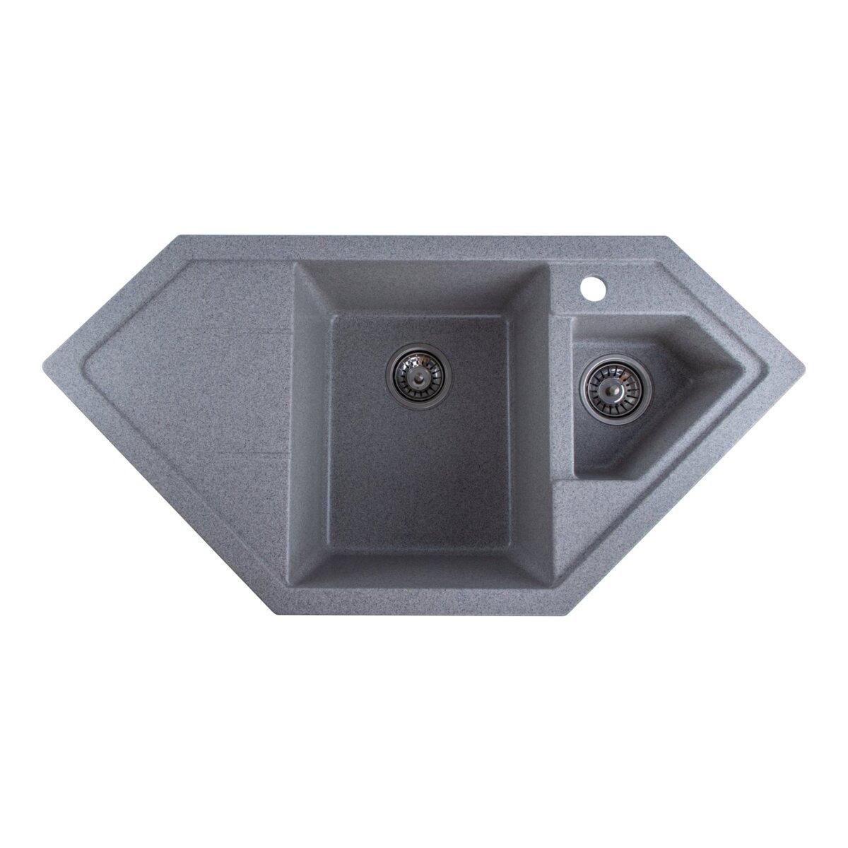 Гранітна мийка для кухні Platinum 9950 PANDORA матова Сіра Гранітна мийка для кухні Platinum 9950 PANDORA матова Сіра