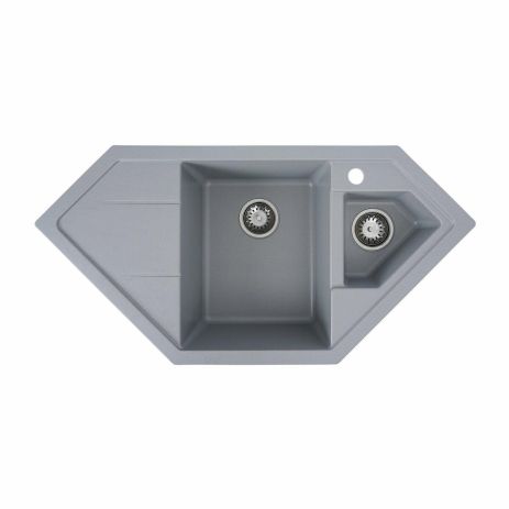 Гранітна мийка для кухні Platinum 9950 PANDORA матова Сірий металік Гранітна мийка для кухні Platinum 9950 PANDORA матова Сірий металік
