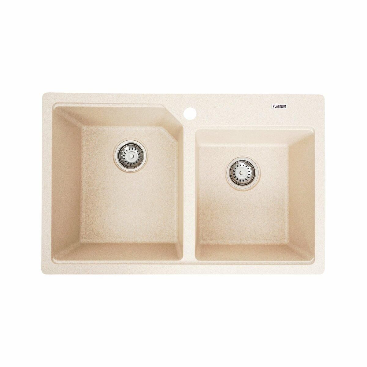 Гранитная мойка для кухни Platinum 7850 HARMONY матовая Сафари Гранитная мойка для кухни Platinum 7850 HARMONY матовая Сафари