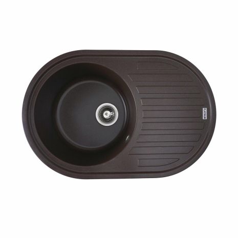 Гранитная мойка для кухни Platinum 7750 LIRA матовая Мокко