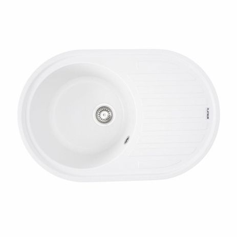 Гранитная мойка для кухни Platinum 7750 LIRA матовая Белоснежная Гранитная мойка для кухни Platinum 7750 LIRA матовая Белоснежная