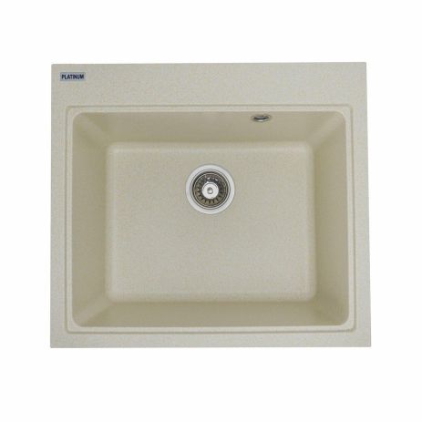 Гранітна мийка для кухні Platinum 5852 VESTA матова Пісок Гранітна мийка для кухні Platinum 5852 VESTA матова Пісок