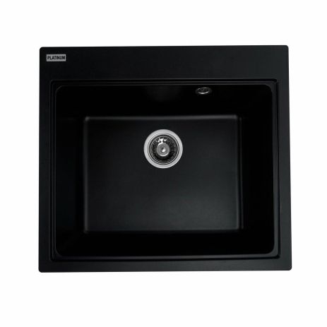 Гранитная мойка для кухни Platinum 5852 VESTA матовая Черная Гранитная мойка для кухни Platinum 5852 VESTA матовая Черная