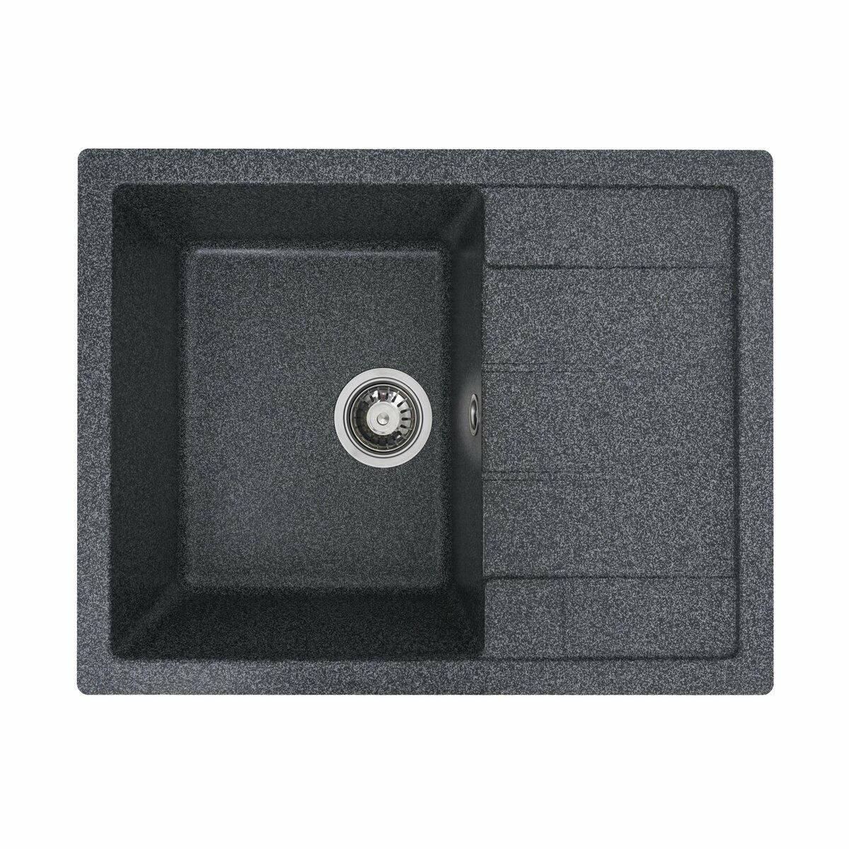Гранитная мойка для кухни Platinum 6550 INTENSO матовая Графит Гранитная мойка для кухни Platinum 6550 INTENSO матовая Графит