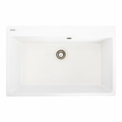 Гранитная мойка для кухни Platinum 7850 Bogema матовая (белая) Гранитная мойка для кухни Platinum 7850 Bogema матовая (белая)