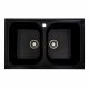 Гранитная мойка для кухни Platinum 7950 Equatoria матовый Черный металлик