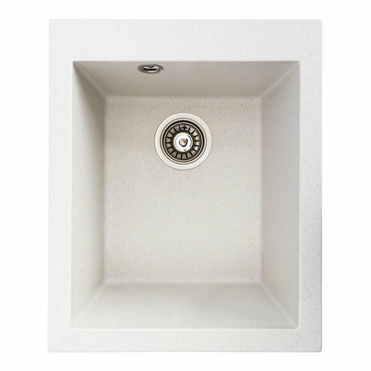 Гранитная мойка для кухни Platinum 4150 SOKIL матовая (белая в точку) Гранитная мойка для кухни Platinum 4150 SOKIL матовая (белая в точку)