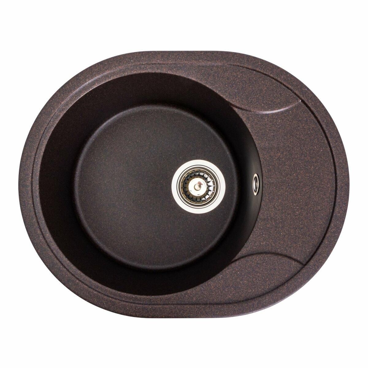 Гранитная мойка для кухни Platinum 5847 ONYX матовая Шоколад Гранитная мойка для кухни Platinum 5847 ONYX матовая Шоколад