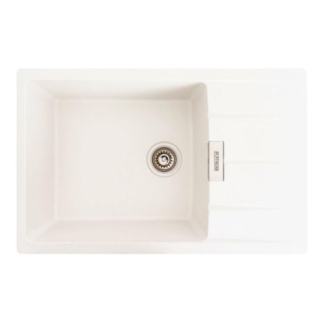 Гранітна мийка для кухні Platinum 7850 ROMA матова (біла)