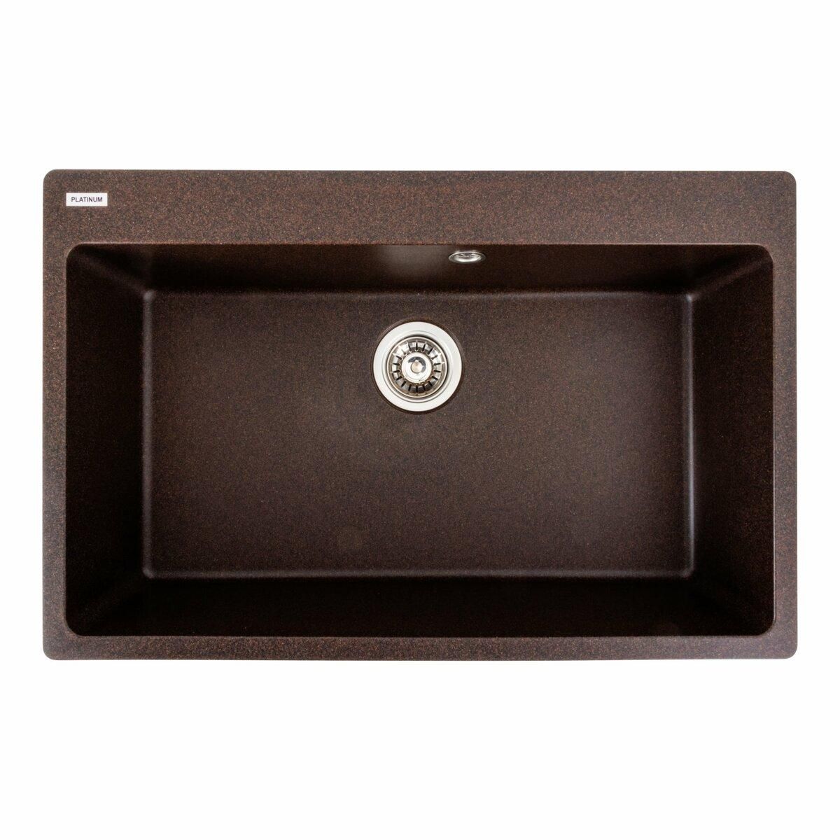 Гранітна мийка для кухні Platinum 7850 Bogema матова Шоколад Гранітна мийка для кухні Platinum 7850 Bogema матова Шоколад