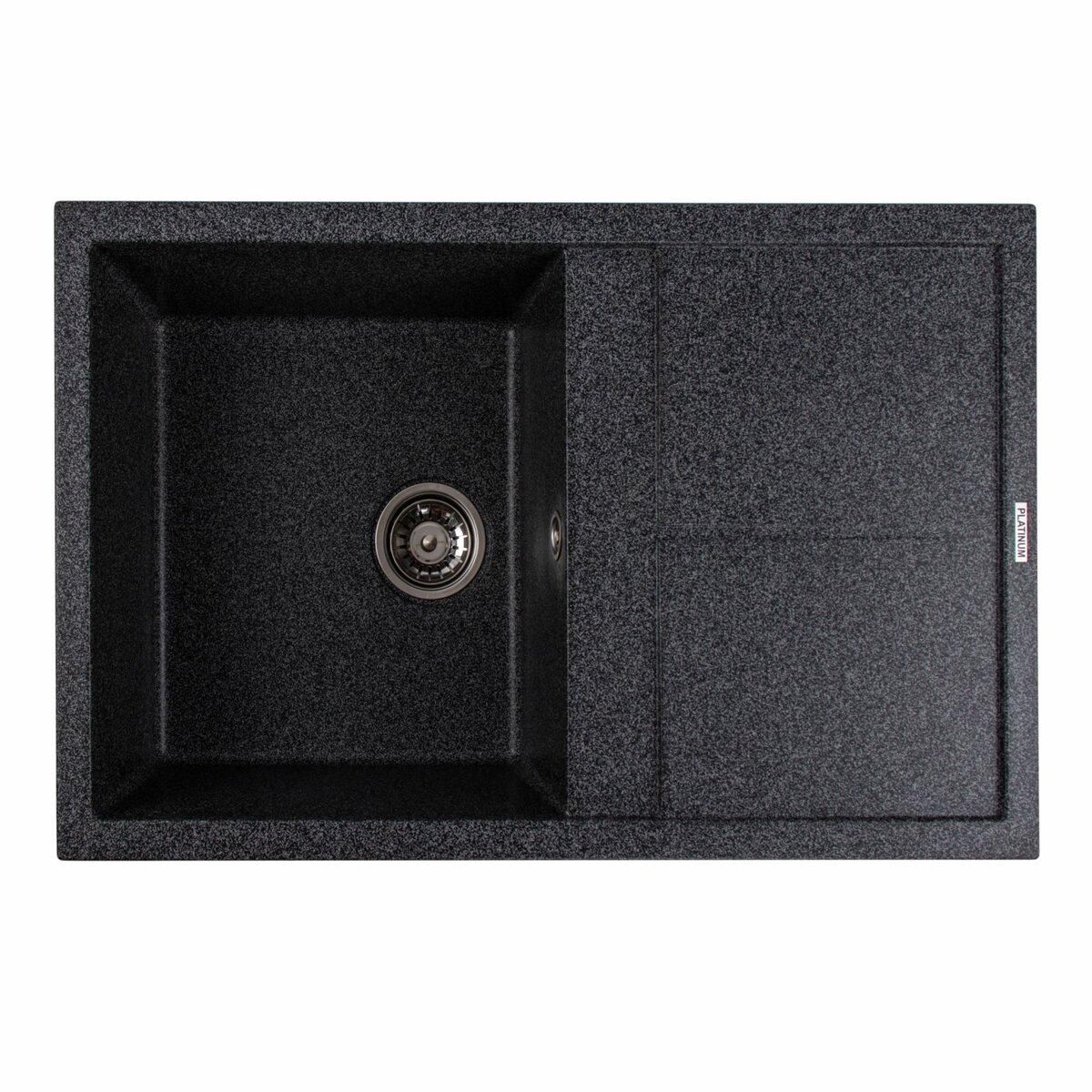 Гранитная мойка для кухни Platinum 7950 Selena матовая Графит Гранитная мойка для кухни Platinum 7950 Selena матовая Графит