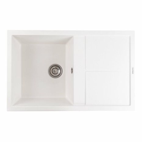 Гранитная мойка для кухни Platinum 7950 Selena матовая Белоснежная