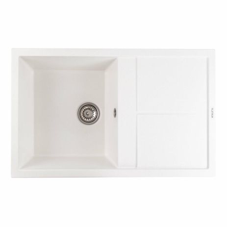 Гранитная мойка для кухни Platinum 7950 Selena матовая Белоснежная Гранитная мойка для кухни Platinum 7950 Selena матовая Белоснежная