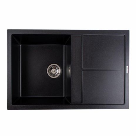 Гранитная мойка для кухни Platinum 7950 Selena матовая Черный металлик Гранитная мойка для кухни Platinum 7950 Selena матовая Черный металлик