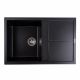 Гранитная мойка для кухни Platinum 7950 Selena матовая Черный металлик Гранитная мойка для кухни Platinum 7950 Selena матовая Черный металлик
