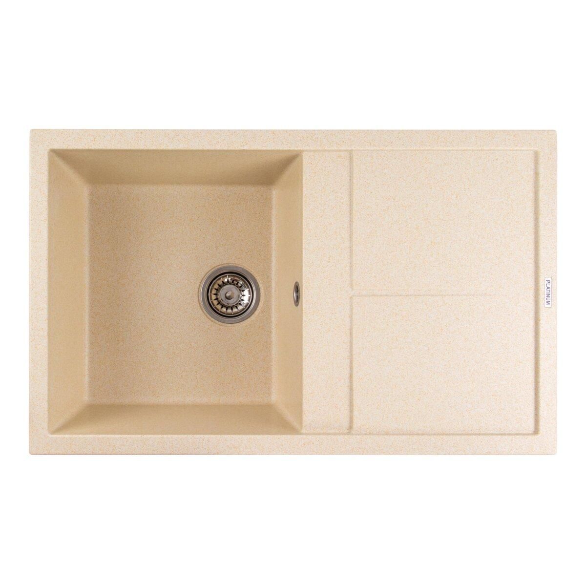 Гранітна мийка для кухні Platinum 7950 Selena матова Пісок Гранітна мийка для кухні Platinum 7950 Selena матова Пісок