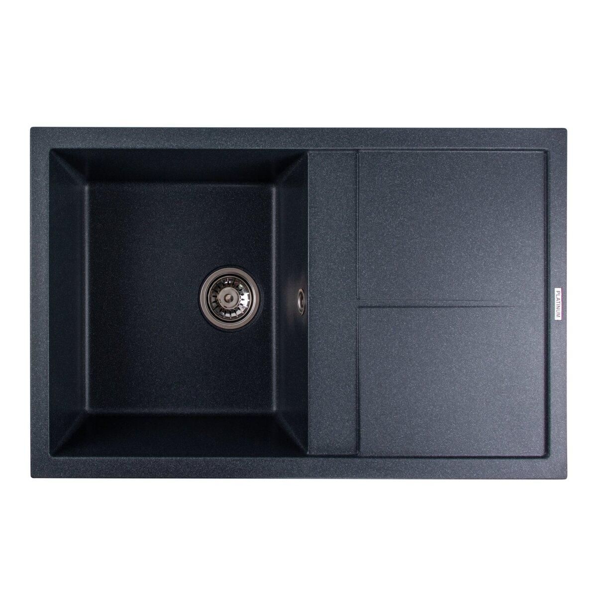 Гранітна мийка для кухні Platinum 7950 Selena матова Антрацит Гранітна мийка для кухні Platinum 7950 Selena матова Антрацит