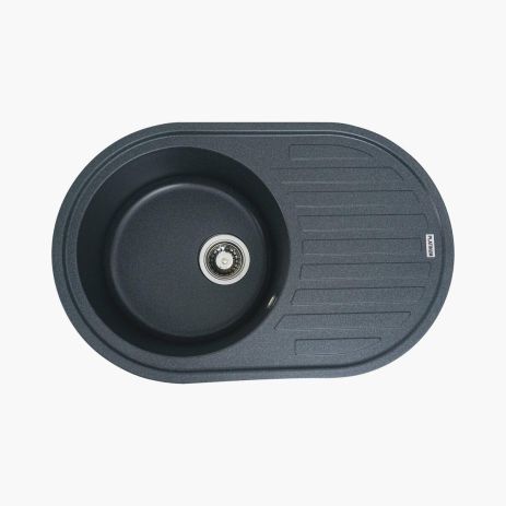 Гранітна мийка для кухні Platinum 7750 LIRA матова Антрацит Гранітна мийка для кухні Platinum 7750 LIRA матова Антрацит