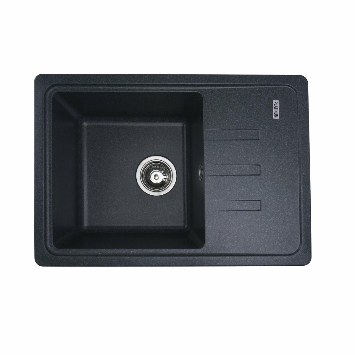 Гранитная мойка для кухни Platinum 6243 LIANA матовая Антрацит Гранитная мойка для кухни Platinum 6243 LIANA матовая Антрацит