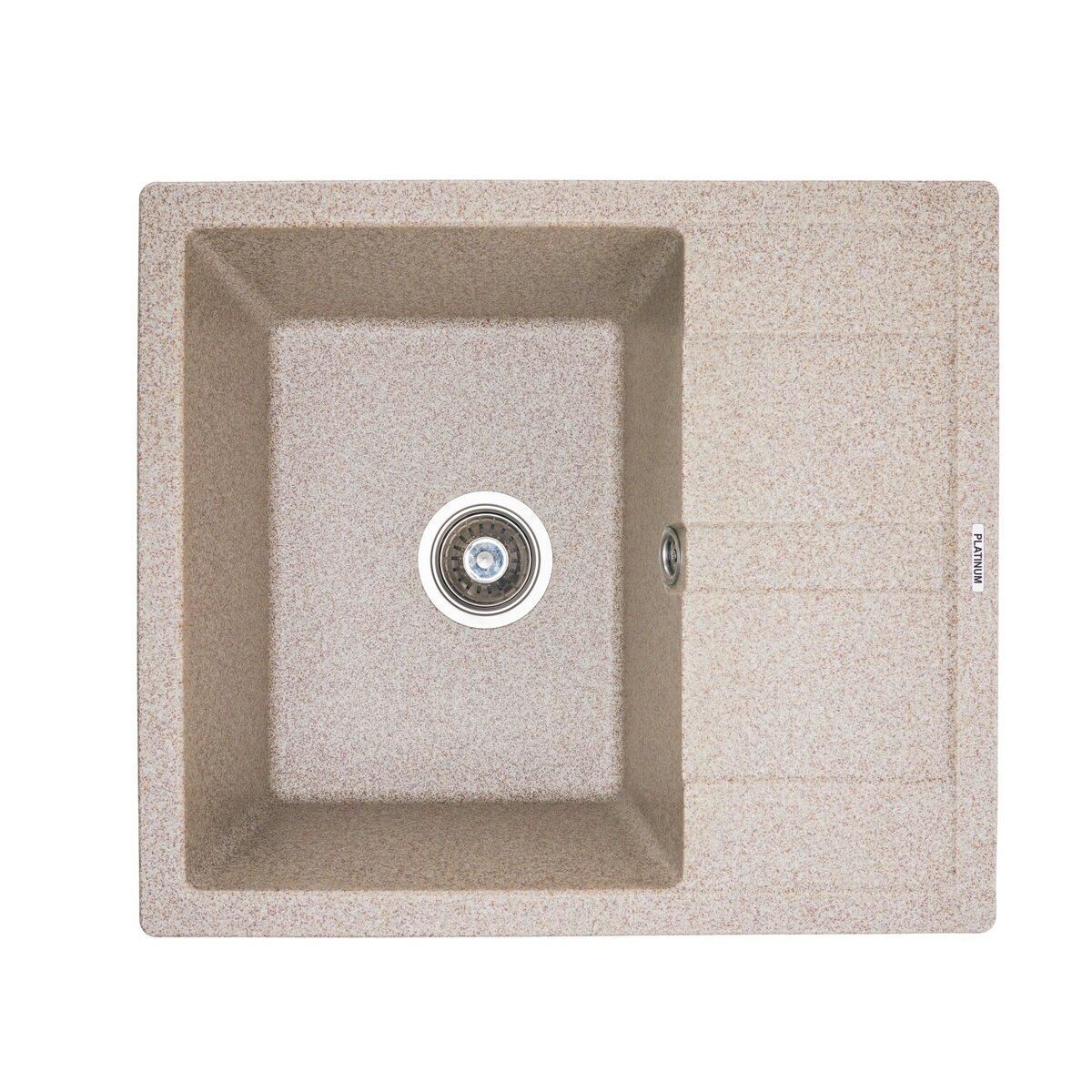 Гранітна мийка для кухні Platinum 5851 ARIA матова Карамель Гранітна мийка для кухні Platinum 5851 ARIA матова Карамель