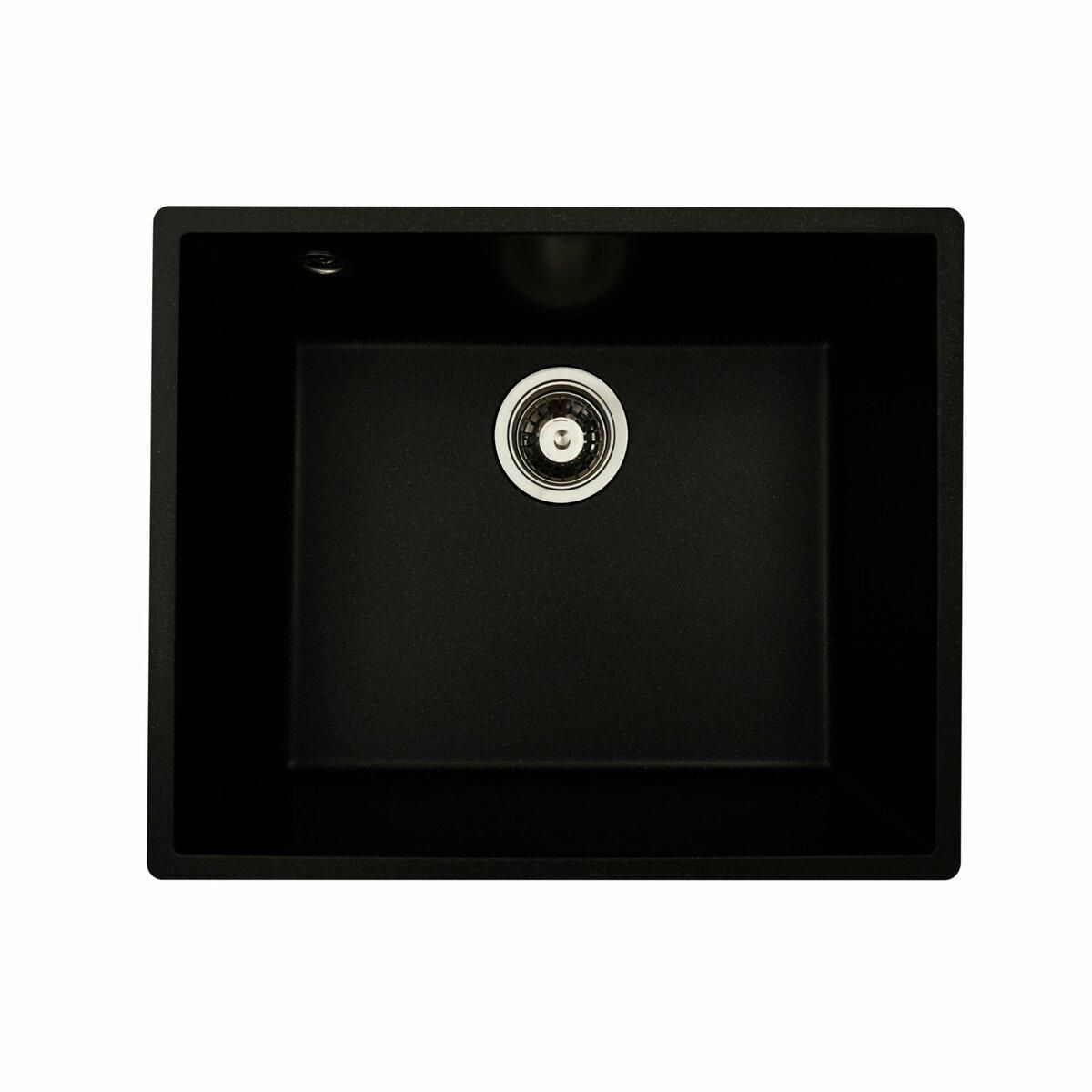 Гранитная мойка для кухни Platinum 5444 OASIS матовая Черный металлик Гранитная мойка для кухни Platinum 5444 OASIS матовая Черный металлик