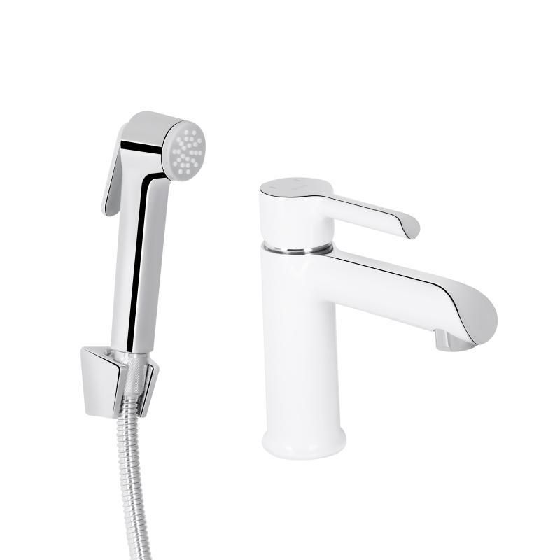 Смеситель для раковины Qtap Grand (с гигиеническим душем) QTGRA272CRW45671 Chrome/White Смеситель для раковины Qtap Grand (с гигиеническим душем) QTGRA272CRW45671 Chrome/White